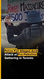 5.9K views · 67 reactions | In Toronto, Canada, police arrested a woman who attempted an acid attack on pro-Palestine demonstrators on October 2, preventing any injuries. #viral #Canada #Toronto #police #arrested #acid #attack #ProPalestine #protesters | BritishMuslimTV | Facebook