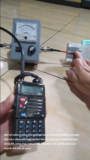 Uji sensitivitas DIY SWR & Power Meter VHF
