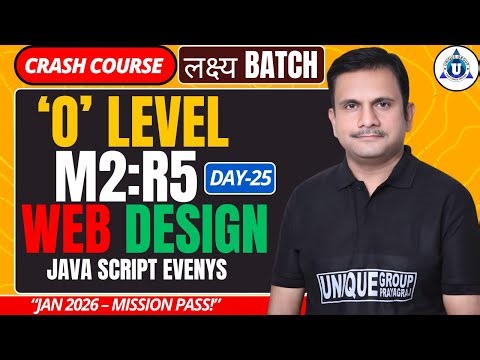 O Level M2:R5 Crash Course Day 25 | Java Script Events | Full Concept + Practice | BY-NITIN SIR