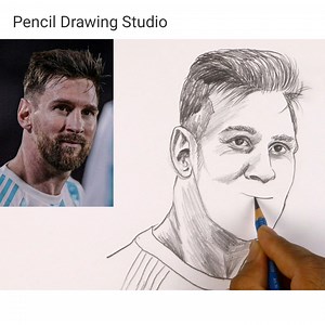 Drawing of Messi, Easy Pencil Sketch #Messi #art #pencildrawing #messidrawing #pencil | Sayed Drawing Academy