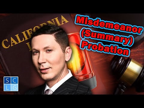 How does misdemeanor (summary) probation work?