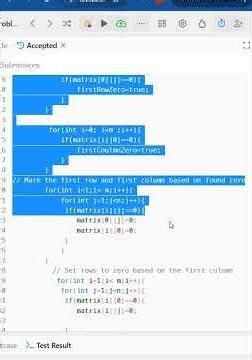 FAANG Interview Favorite: Set Matrix Zeroes in O(1) Space LeetCode 73 #coding #programming #dsa