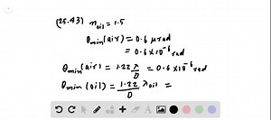 M To increase the resolving power of a microscope, the object and the objective are immersed in oil ( n= 1.5). If the limiting angle of resolution without the oil is 0.60 μrad, what is the limiting angle of resolution with the oil? Hint: The oil changes the wavelength of the light. | Numerade