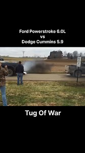 Ford vs Dodge Tug Of War #dodge #cummins #fblifestyle #ford #powerstroke #suv #minitruck #chevy | Cars.to