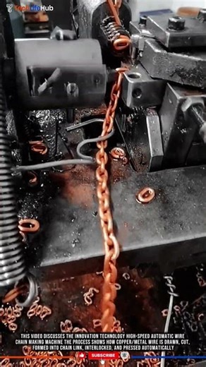 Innovation Technology Automatic Wire Chain Making Machine: High-Speed Forming & Joining #tech