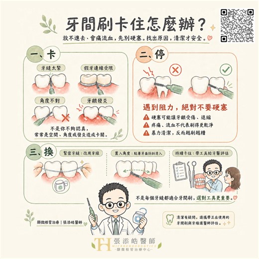 牙間刷放不進去怎麼辦？專科醫師破解硬塞流血的 4 大原因與正確用法 - 顯微根管治療張添皓醫師