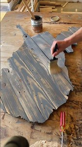3ft West Virginia Wall Decor / Pallet Wood Project / Scroll Saw Art / Wall Sign Design