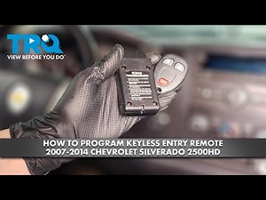 How to program a new remote for the Chevrolet Silverado pickup truck?