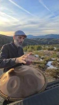 Handpan Hangdrum practice on a cold mountainside #handpan #hangdrum #music