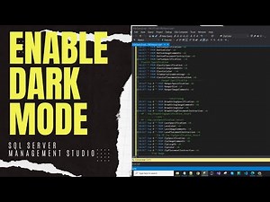 #1 | Enable Dark Mode ssms | SQL Server Management Studio | Database Server | TSQL