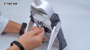 [5 in 1] Mandoline Slicer for Kitchen & Safe Vegetable Chopper & Adjustable Mandoline Slicer, can't Detachable Blade, Mandolin can Cut Slicing, Strips, Shredding, Dicing