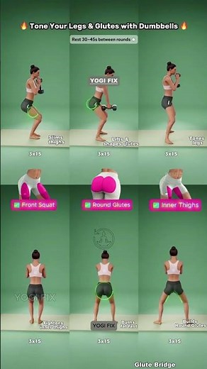 Weight Loss Exercises at Home | 5 Dumbbell Moves for Slim Thighs & Toned Glutes