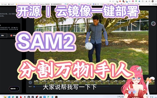 【开源】SAM2 图像和视频中的任何内容分割，云一键部署，为AnchorCrafter提供素材【含流视频转换、深度视频转换器】