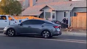 Los Banos, Ca(10/28/2021) - The Los Banos Police Department had its hands full just after 5:30pm this evening, when the driver of a black Mustang failed to stop and then led police through Los Banos at speeds reaching over 75mph. It is unknown at this time what the original reason was for the stop. The chase came to an abrupt end on Overland Avenue, just north of Stonewood Drive, when the driver lost control of the Mustang hitting a curb and breaking through a brand new fence. Police searched th