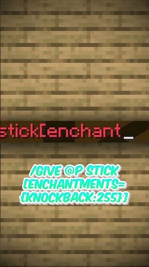 HOW TO GET A KNOCKBACK STICK #minecraft #tutorial #command #shorts