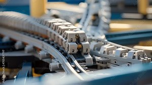 A detailed shot of a roller coaster trains wheels and track connection, showcasing the importance of physics in maintaining a smooth and safe ride for passengers.