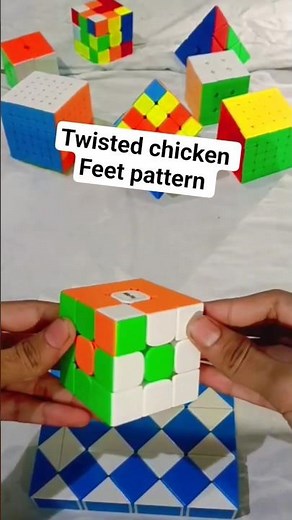 twisted chicken feet pattern l amazing l #cube #shortclips #video
