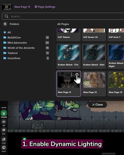 Want your players to feel like they’re actually exploring—not just looking at a map? Dynamic Lighting does just that! Welcome back to Roll20 101 🎲 Each week, we share one easy tip (and a pro version of that same tip) to help you run awesome online games. Dynamic Lighting limits what characters can see as they move, revealing rooms, foes, and surprises naturally. It’s available for all Roll20 subscribers! Getting started: ✔️ Turn on Dynamic Lighting for the Page ✔️ Draw walls (and add light sour
