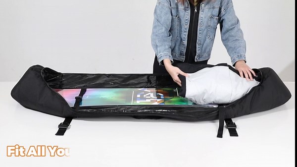 Snowboard Bag Padded Ski Travel Bag with Adjustable Shoulder Strap and Gear Pockets, Store & Transport Snowboard Up to 165 cm for Skis, Boots, Wax