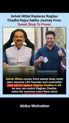 Ashok Mittal Replaces Raghav Chadha | From Sweet Shop To Rajya Sabha Power #ytshorts #trending