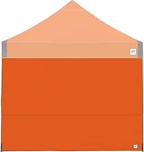 E-Z UP Single Sidewall, Fits 10' Straight Leg, Truss Clips Attachment, Orange