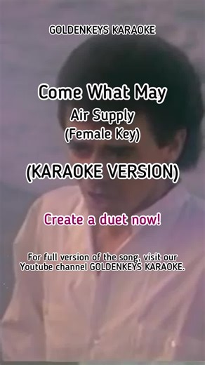 Come What May - Karaoke Version by Air Supply