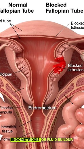 How Fallopian Tubes Get Blocked – Female Infertility Explained in 3D