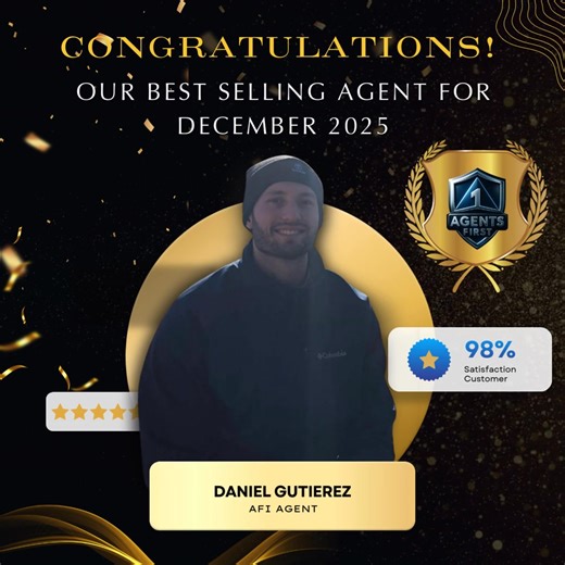 Big shoutout to 𝐃𝐚𝐧𝐢𝐞𝐥 𝐆𝐮𝐭𝐢𝐞𝐫𝐫𝐞𝐳 👏 Before we move too far into 2026, we have to recognize this win. Daniel was the highest annuity-closing agent across Agents First Insurance and Heartland Financial, and we couldn’t be more proud. What makes this special isn’t just the numbers. It’s the consistency, the care for clients, and the way Daniel shows up day in and day out doing the work the right way. No shortcuts. Just steady focus and heart behind every conversation. Wins like this 