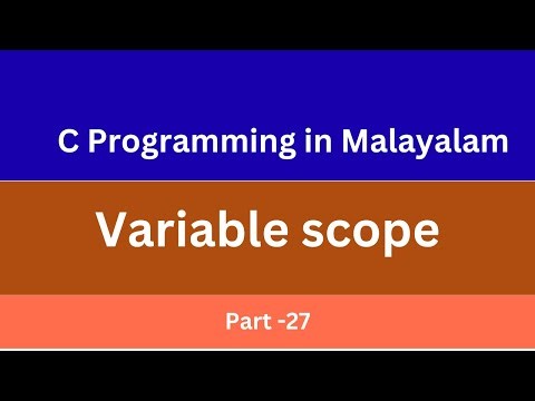 Variable scope in C| C Tutorial for Beginners |Malayalam| Part-27 |