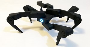 Hexapod robot folds for transit, walks out for missions, dances for fun