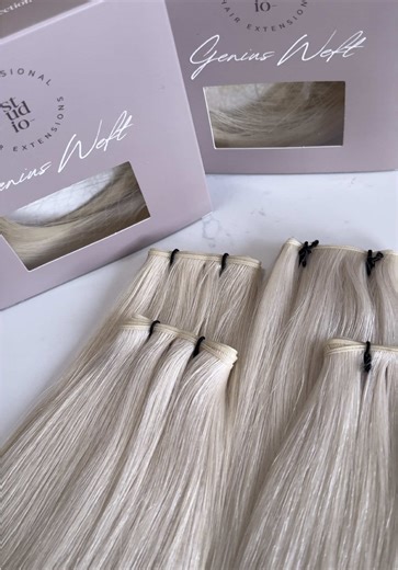 ✨ Platinum Perfection ✨ Genius Weft in the ultimate icy blonde – seamless, luxurious, and made to turn heads. ❄️💁‍♀️ #PlatinumBlonde #GeniusWeft #HairGoals #BlondeTransformation #studiohairextensions