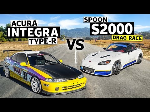 Acura Integra Type R vs Honda S2000! FWD vs RWD VTEC drag race