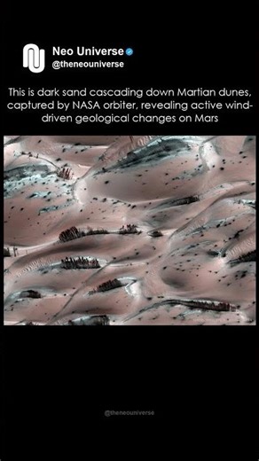 Dark Sand Cascades On Mars