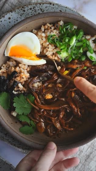 Shredded Mushroom Teriyaki Bowl | Umami Perfection Recipe