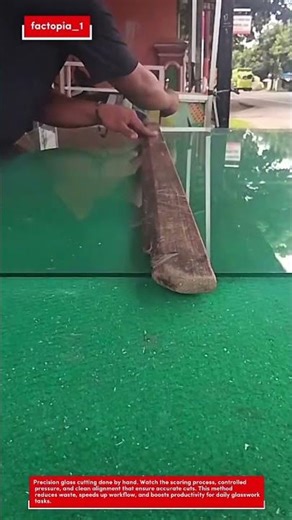 Clean Hand Glass Cutting Technique | Satisfying Precision Work