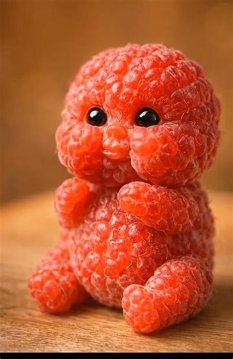 The cutest raspberry in the world! 🍓🥺 #Shorts #ai #cute