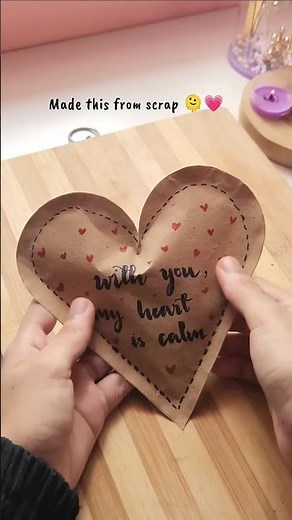 Waste Paper to Beautiful Heart Gift Bag ✨ | Easy DIY