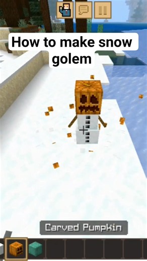 how to make snow golem in #minecraft