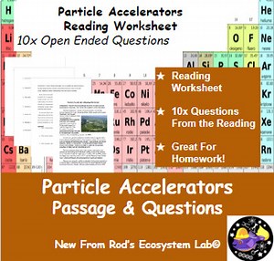 Particle Accelerators Reading Worksheet **Editable**