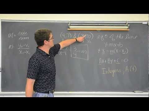 Rate of Change Slope & Point Slope Equation of Lines