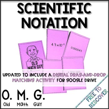 Scientific Notation Card Game | Convert from Standard Form Practice Activity