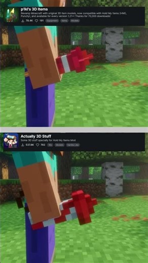 Actually 3d Stuff vs P1KL's 3D Items – Minecraft Texture Pack Battle! 🔥