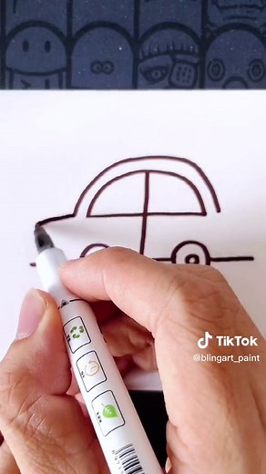 一起來畫小汽車：簡易畫畫教學