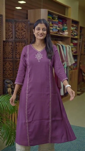 Effortless elegance in a Semi Silk Kurti