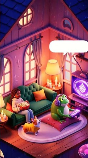 This Cute Midnight Magic Scene Will Instantly Relax You 🌙✨ (8s Fantasy Short)