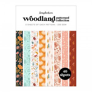 Woodland - Patterned Cardstock Paper Pad - Double Sided - 6x8 - 40 Sheets - Scrapbook.com