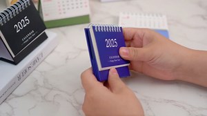 6 Pcs for MINI Desk Calendar 2025, for MINI Desk Calendar 2024-2025 - Runs From Jul. 2024 until Dec 2025, Small Desktop Calendar Thick Paper Twin-Wire Binding for Home Office School