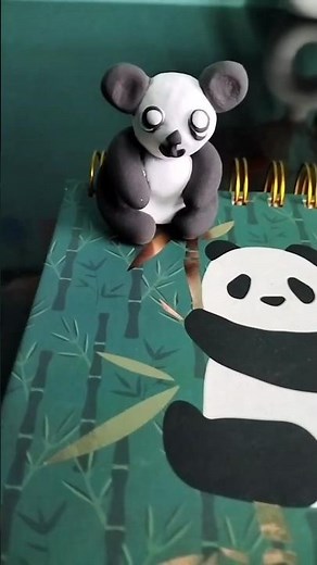 🐼Cute Panda Making with Air Dry Clay | DIY Clay Art