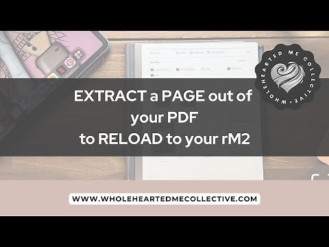 Extracting a Single Page out of PDF reMarkable 2