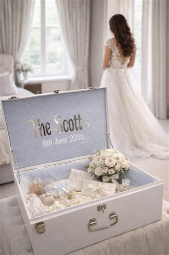 Personalised Wedding Keepsake Box: Elegant Memory Chest for Bride's Treasures - Etsy